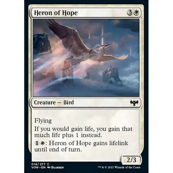 MtG Trading Card Game Innistrad: Crimson Vow Common Heron of Hope #18