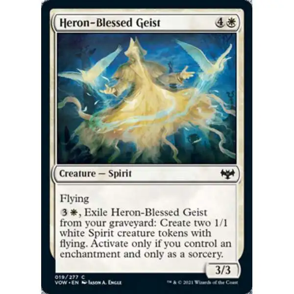 MtG Trading Card Game Innistrad: Crimson Vow Common Heron-Blessed Geist #19