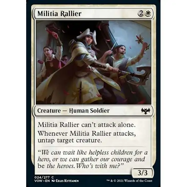 MtG Trading Card Game Innistrad: Crimson Vow Common Militia Rallier #24