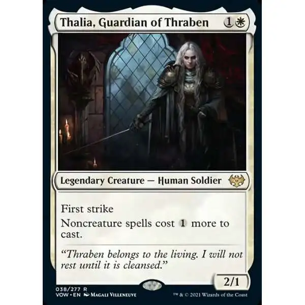 MtG Trading Card Game Innistrad: Crimson Vow Rare Foil Thalia, Guardian of Thraben #38