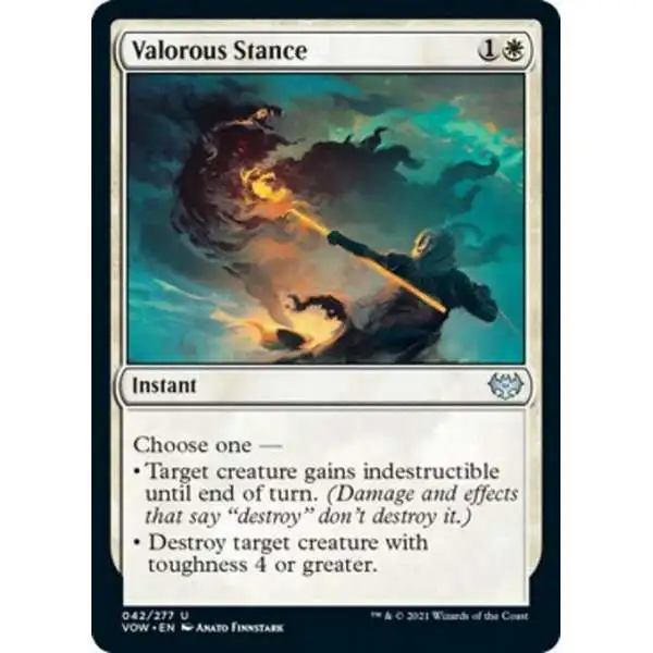 MtG Trading Card Game Innistrad: Crimson Vow Uncommon Valorous Stance #42