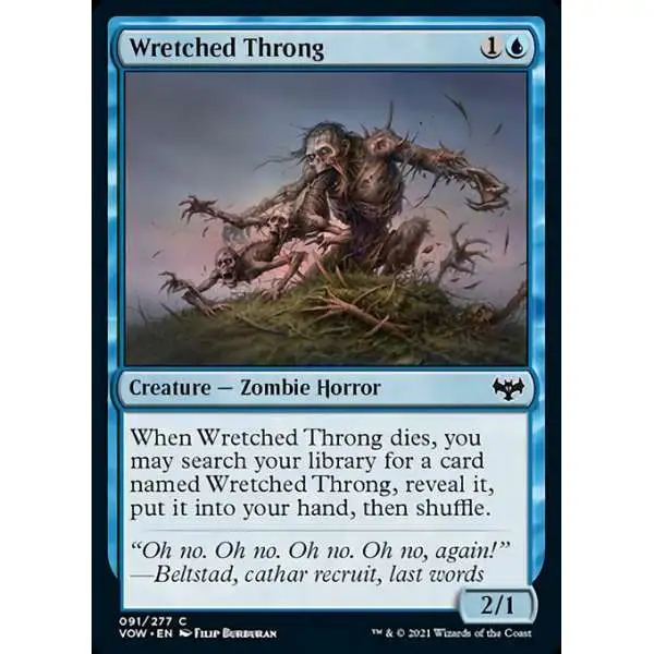 MtG Trading Card Game Innistrad: Crimson Vow Common Wretched Throng #91