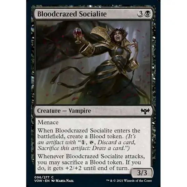 MtG Trading Card Game Innistrad: Crimson Vow Common Bloodcrazed Socialite #96