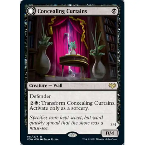 MtG Trading Card Game Innistrad: Crimson Vow Rare Concealing Curtains // Revealing Eye #101