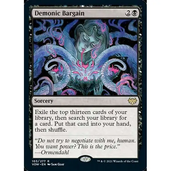 MtG Trading Card Game Innistrad: Crimson Vow Rare Demonic Bargain #103