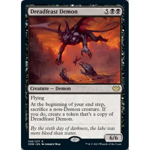 MtG Trading Card Game Innistrad: Crimson Vow Rare Dreadfeast Demon #108