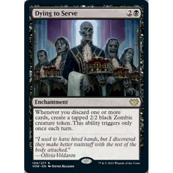 MtG Trading Card Game Innistrad: Crimson Vow Rare Foil Dying to Serve #109