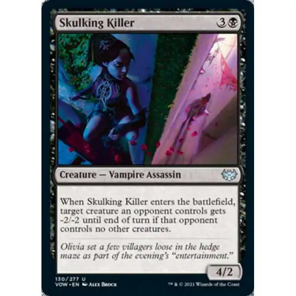 MtG Trading Card Game Innistrad: Crimson Vow Uncommon Skulking Killer #130