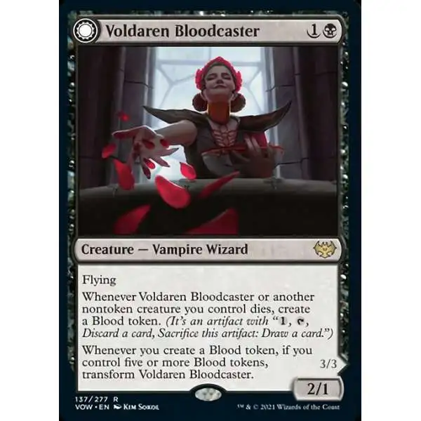 MtG Trading Card Game Innistrad: Crimson Vow Rare Voldaren Bloodcaster // Bloodbat Summoner #137