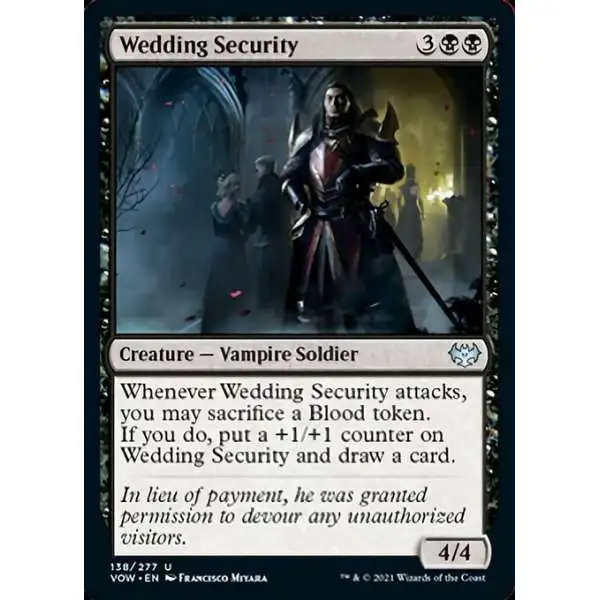 MtG Trading Card Game Innistrad: Crimson Vow Uncommon Wedding Security #138