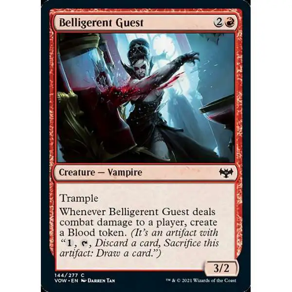 MtG Trading Card Game Innistrad: Crimson Vow Common Belligerent Guest #144