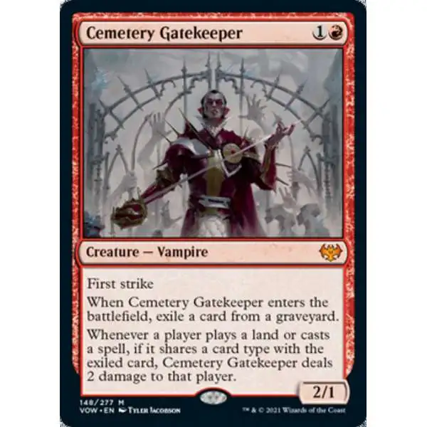 MtG Trading Card Game Innistrad: Crimson Vow Mythic Rare Cemetery Gatekeeper #148