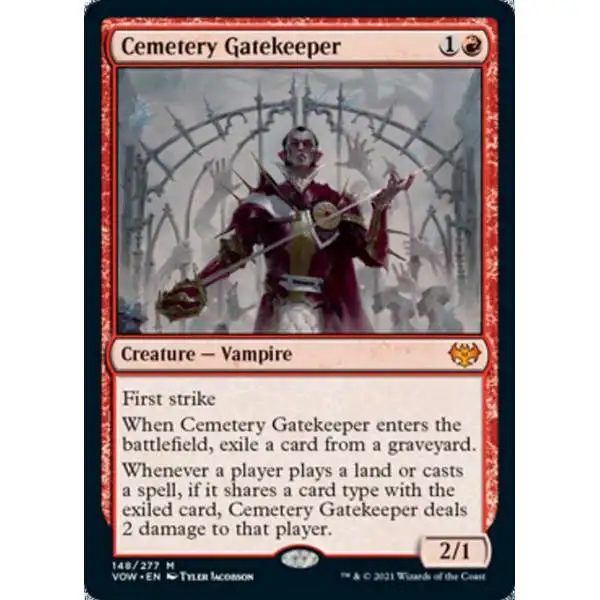 MtG Trading Card Game Innistrad: Crimson Vow Mythic Rare Foil Cemetery Gatekeeper #148