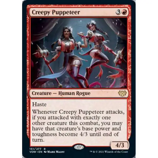 MtG Trading Card Game Innistrad: Crimson Vow Rare Foil Creepy Puppeteer #151