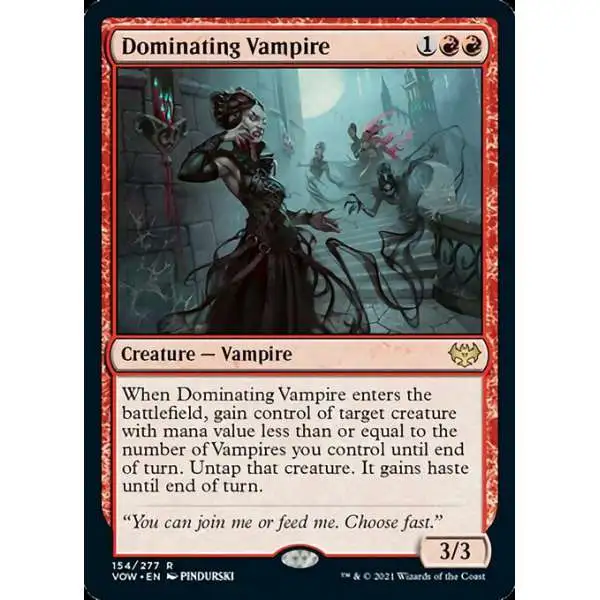 MtG Trading Card Game Innistrad: Crimson Vow Rare Dominating Vampire #154