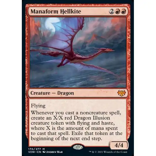 MtG Trading Card Game Innistrad: Crimson Vow Mythic Rare Foil Manaform Hellkite #170