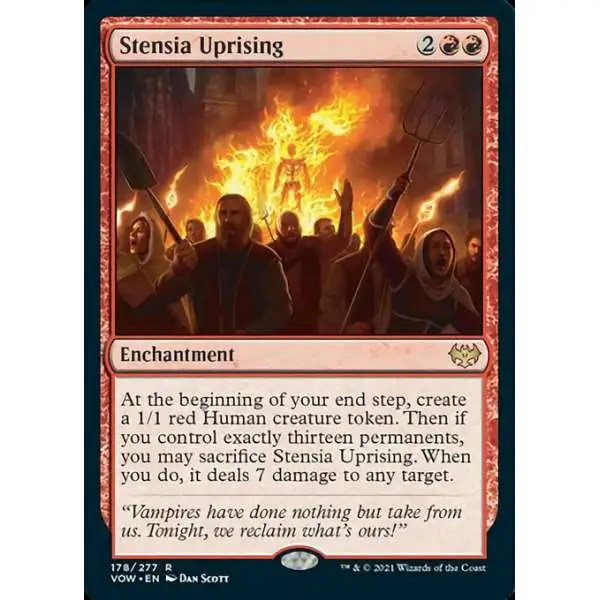 MtG Trading Card Game Innistrad: Crimson Vow Rare Foil Stensia Uprising #178