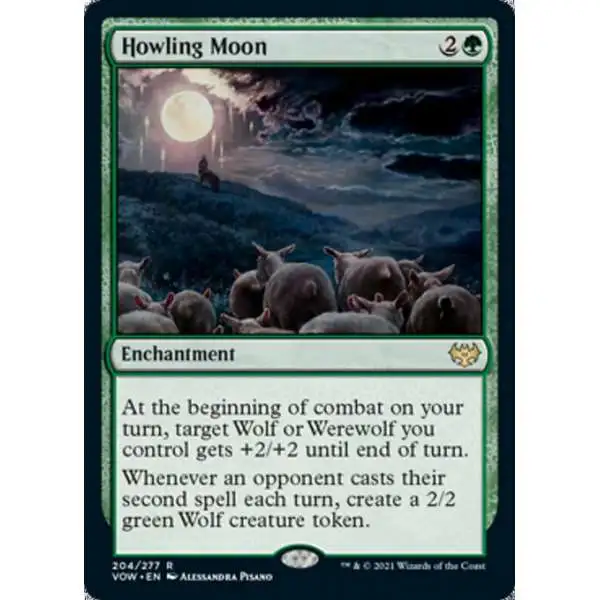 MtG Trading Card Game Innistrad: Crimson Vow Rare FOIL Howling Moon #204