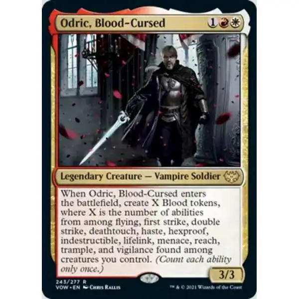 MtG Trading Card Game Innistrad: Crimson Vow Rare Foil Odric, Blood-Cursed #243