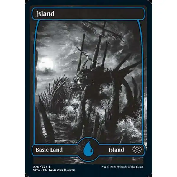 MtG Trading Card Game Innistrad: Crimson Vow Common Island #270 [full Art]
