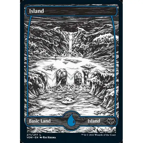 MtG Trading Card Game Innistrad: Crimson Vow Common Island #271 [Full Art V1]