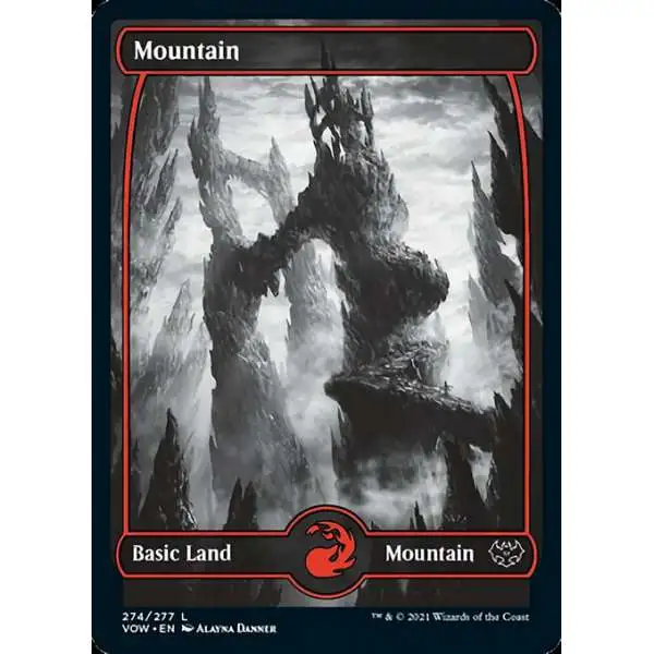 MtG Trading Card Game Innistrad: Crimson Vow Common Mountain #274 [Ful Art]