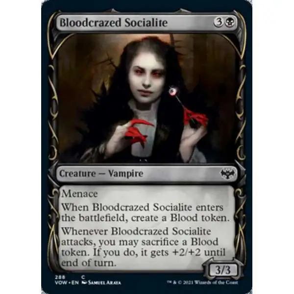 MtG Trading Card Game Innistrad: Crimson Vow Common Bloodcrazed Socialite #288 [Showcase]