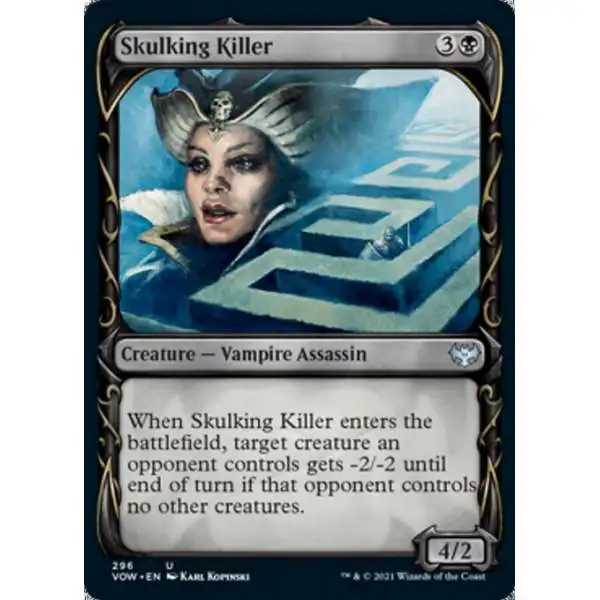 MtG Trading Card Game Innistrad: Crimson Vow Uncommon Skulking Killer #296 [Showcase]