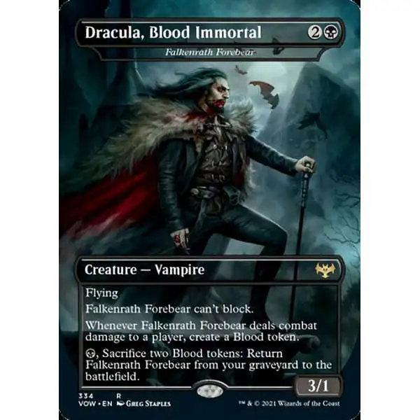 mtg dracula series cards Trading Card Game Innistrad: Crimson Vow Rare Dracula, Blood Immortal #334 [Dracula Series] When Edgar Mtg Castle Dracula Foil Dracula,