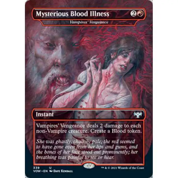 MtG Trading Card Game Innistrad: Crimson Vow Uncommon Mysterious Blood Illness #339 [Dracula Series FOIL]