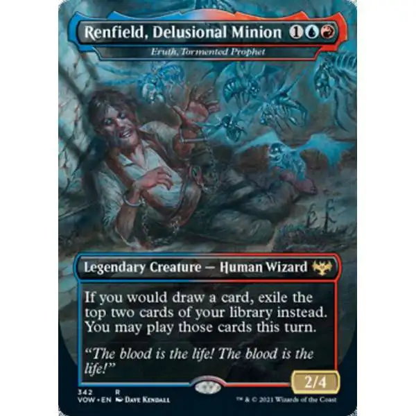 MtG Trading Card Game Innistrad: Crimson Vow Rare Renfield, Delusional Minion #342 [Dracula Series FOIL]