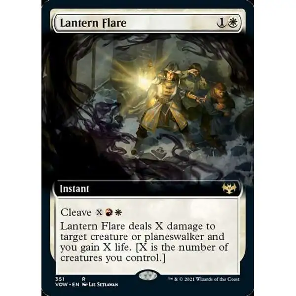 MtG Trading Card Game Innistrad: Crimson Vow Rare Lantern Flare #351 [Extended Art FOIL]