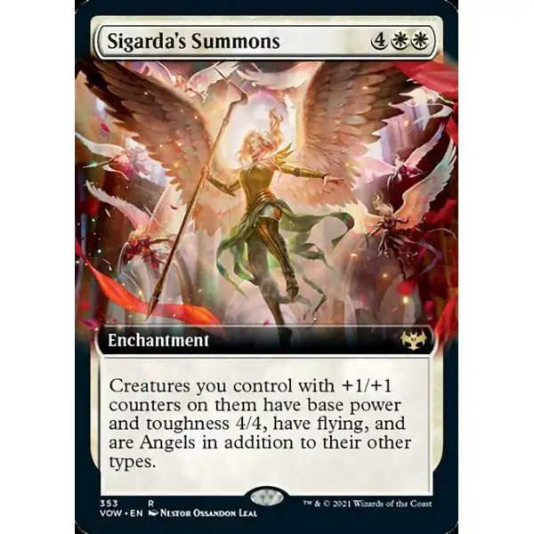MtG Trading Card Game Innistrad: Crimson Vow Rare Sigarda's Summons #353 [Extended Art FOIL]