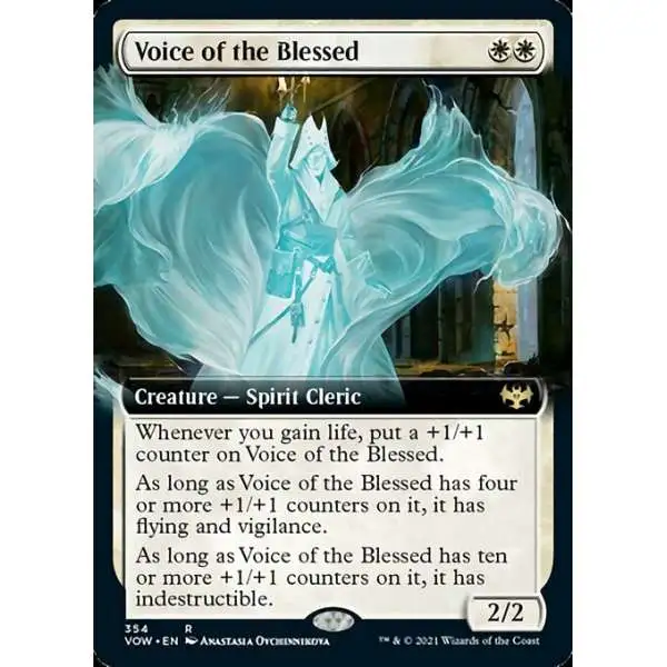 MtG Trading Card Game Innistrad: Crimson Vow Rare Voice of the Blessed #354 [Extended Art]