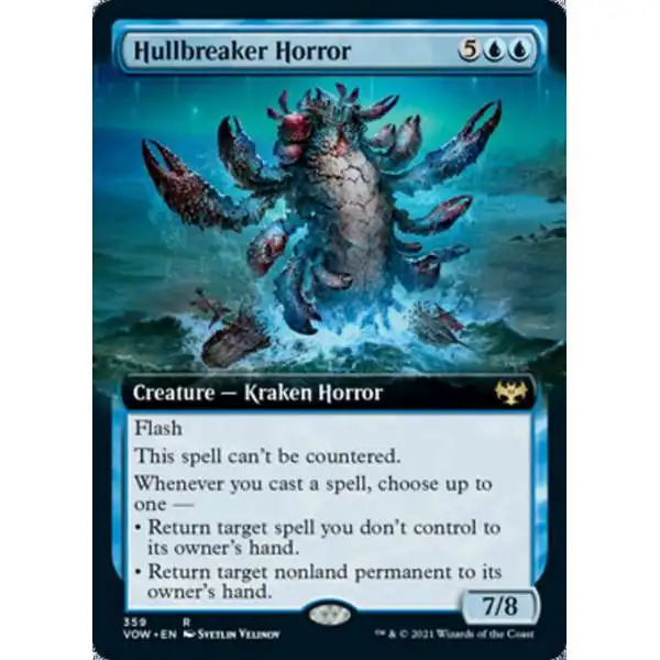 MtG Trading Card Game Innistrad: Crimson Vow Rare Hullbreaker Horror #359 [Extended Art]