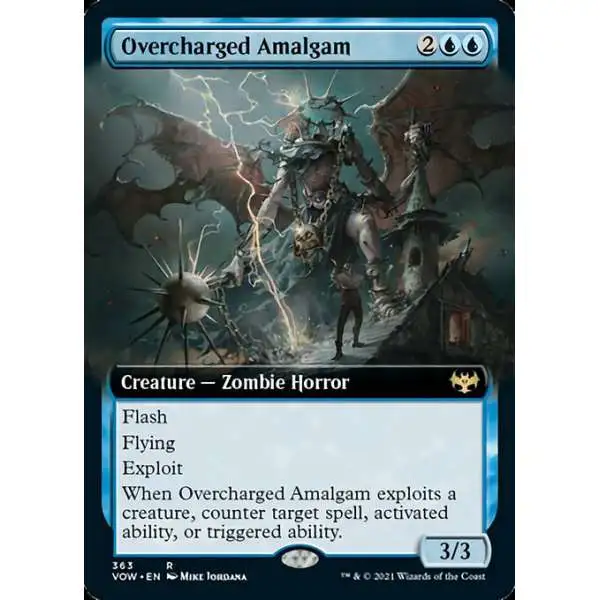 MtG Trading Card Game Innistrad: Crimson Vow Rare Overcharged Amalgam #363 [Extended Art]