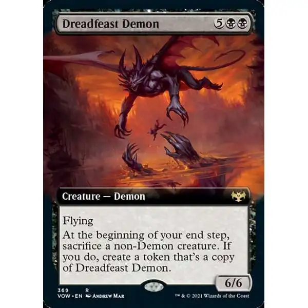 MtG Trading Card Game Innistrad: Crimson Vow Rare Dreadfeast Demon #369 [Extended Art]