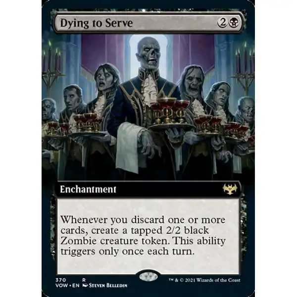 MtG Trading Card Game Innistrad: Crimson Vow Rare Dying to Serve #370 [Extended Art]