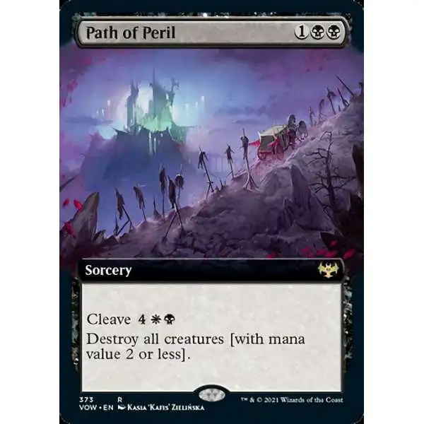 MtG Trading Card Game Innistrad: Crimson Vow Rare Path of Peril #373 [Extended Art FOIL]