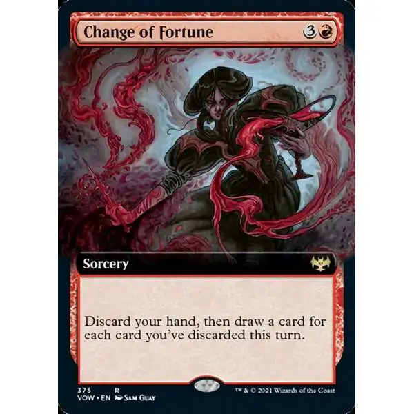 MtG Trading Card Game Innistrad: Crimson Vow Rare Change of Fortune #375 [Extended Art]
