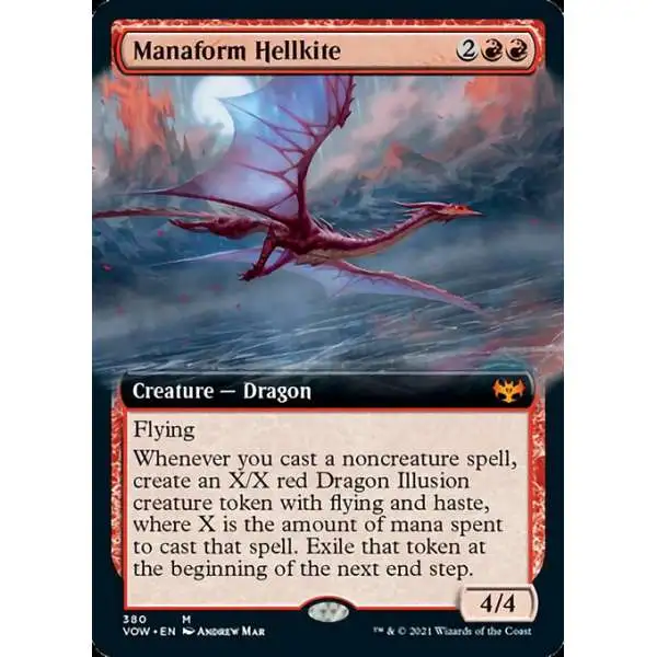 MtG Trading Card Game Innistrad: Crimson Vow Mythic Rare Manaform Hellkite #380 [Extended Art]