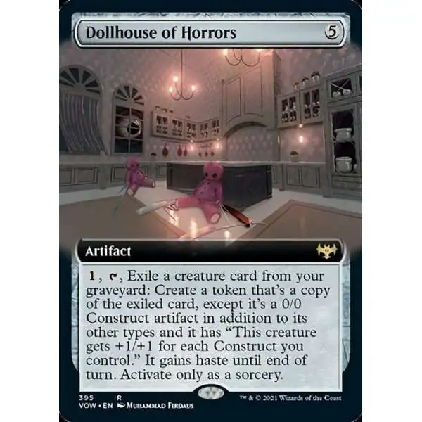 MtG Trading Card Game Innistrad: Crimson Vow Rare Dollhouse of Horrors #395 [Extended Art FOIL]