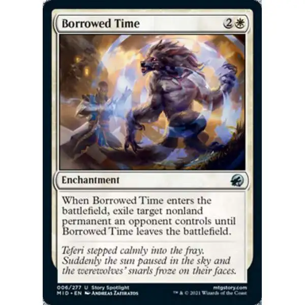 MtG Trading Card Game Innistrad: Midnight Hunt Uncommon Foil Borrowed Time #6