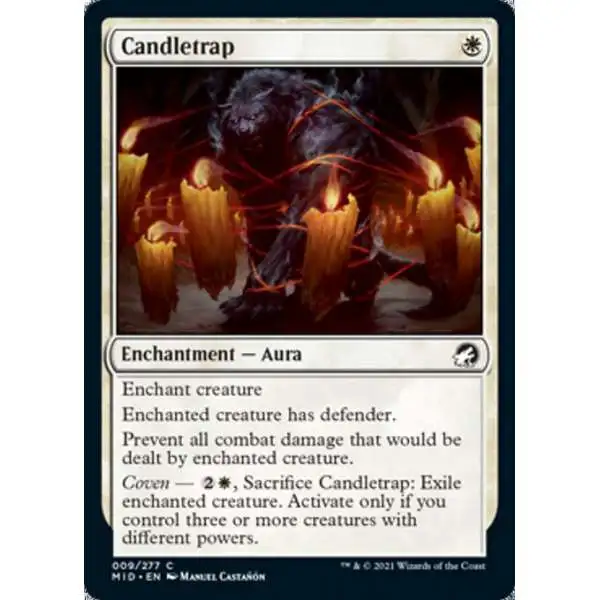 MtG Trading Card Game Innistrad: Midnight Hunt Common Foil Candletrap #9