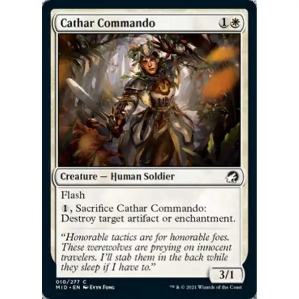 MtG Trading Card Game Innistrad: Midnight Hunt Common Foil Cathar Commando #10
