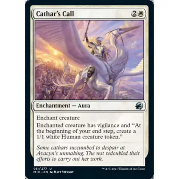 MtG Trading Card Game Innistrad: Midnight Hunt Uncommon Foil Cathar's Call #11