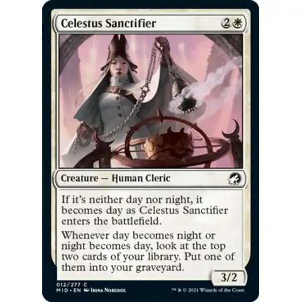 MtG Trading Card Game Innistrad: Midnight Hunt Common Foil Celestus Sanctifier #12