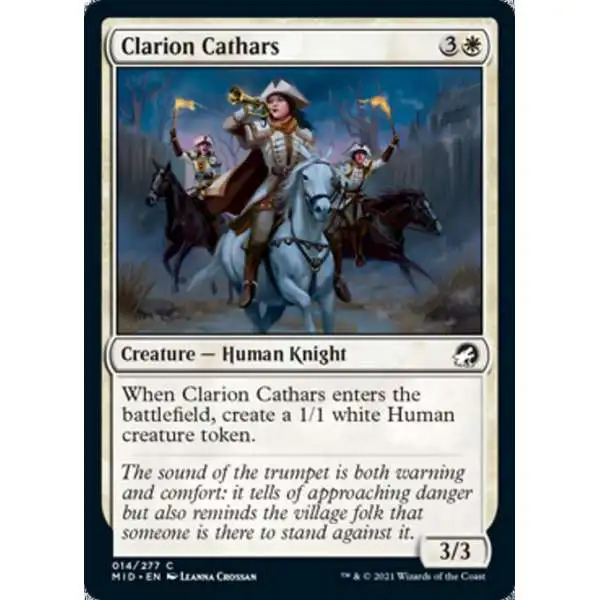 MtG Trading Card Game Innistrad: Midnight Hunt Common Foil Clarion Cathars #14