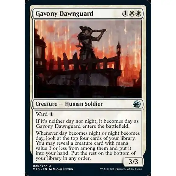 MtG Trading Card Game Innistrad: Midnight Hunt Uncommon Gavony Dawnguard #20