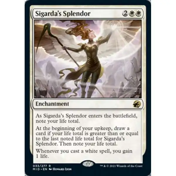 MtG Trading Card Game Innistrad: Midnight Hunt Rare Foil Sigarda's Splendor #33